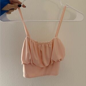 Peach Spaghetti Strap Women's Top